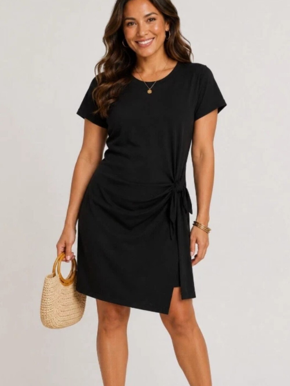 NWT Threads 4 Thought Women's Wrap Dress Black Size S